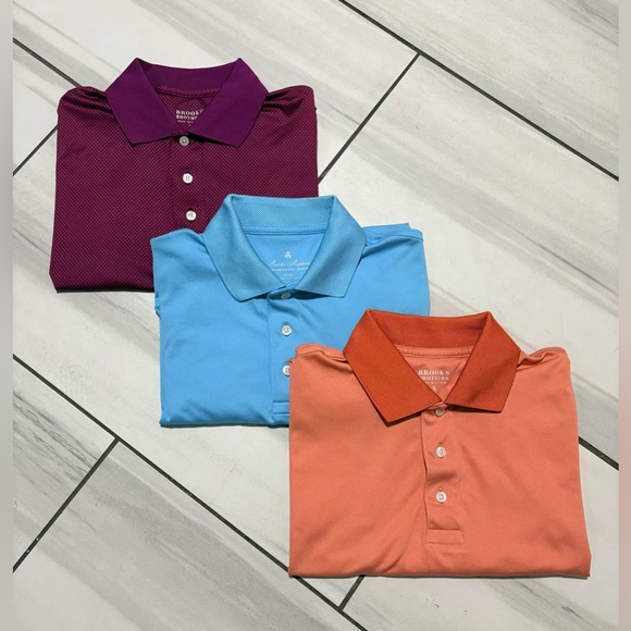 Brooks Brothers Men's Polo Shirt Terra Cotta Orange Performance Golf | Small - Picture 15 of 16